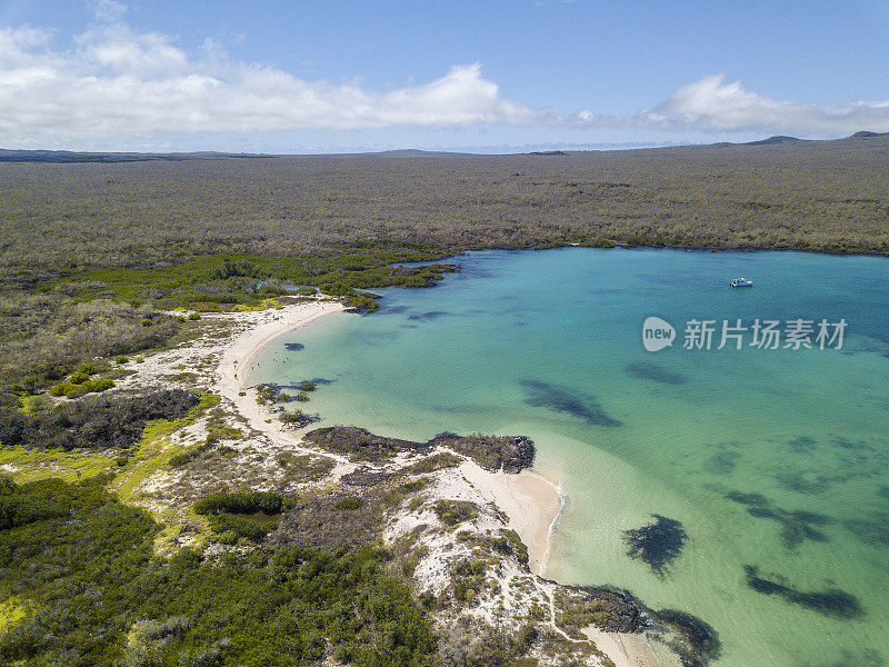 圣克里斯托巴尔岛，加拉帕戈斯，从Cerro Brujo海滩